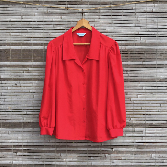 VINTAGE . JUDY BOND PROVINCETOWN . 70s BLOUSE - Picture 3 of 8